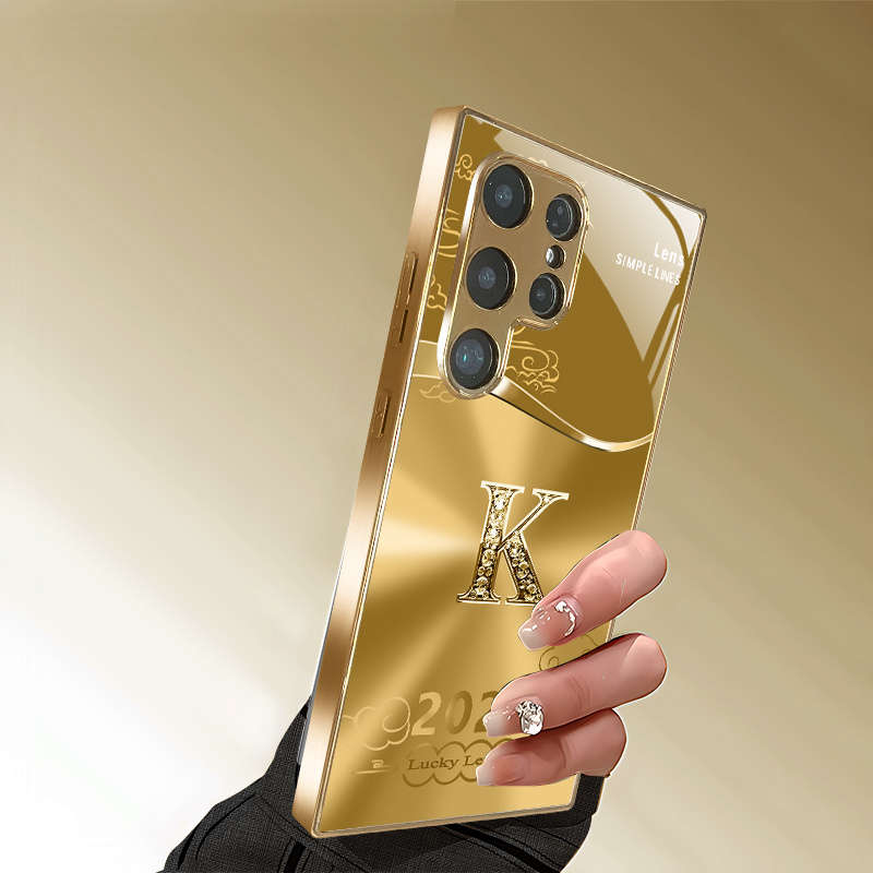 1pc Golden For Samsung Galaxy A52 Phone Cases