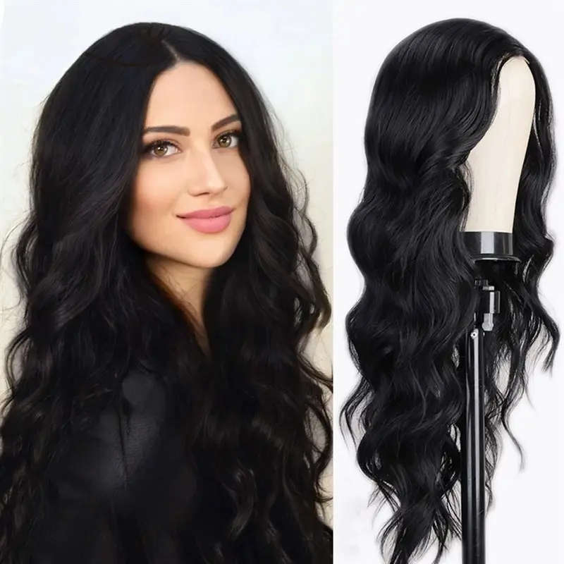 26" V-Wave Curly Synthetic Clip-In Wig
