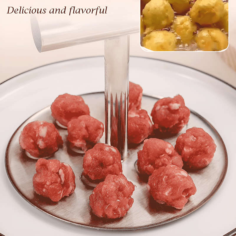 1pc 6-Hole Stainless Steel Meatball Maker Tool Quick Easy DIY Meatballs Fish Balls Cookie