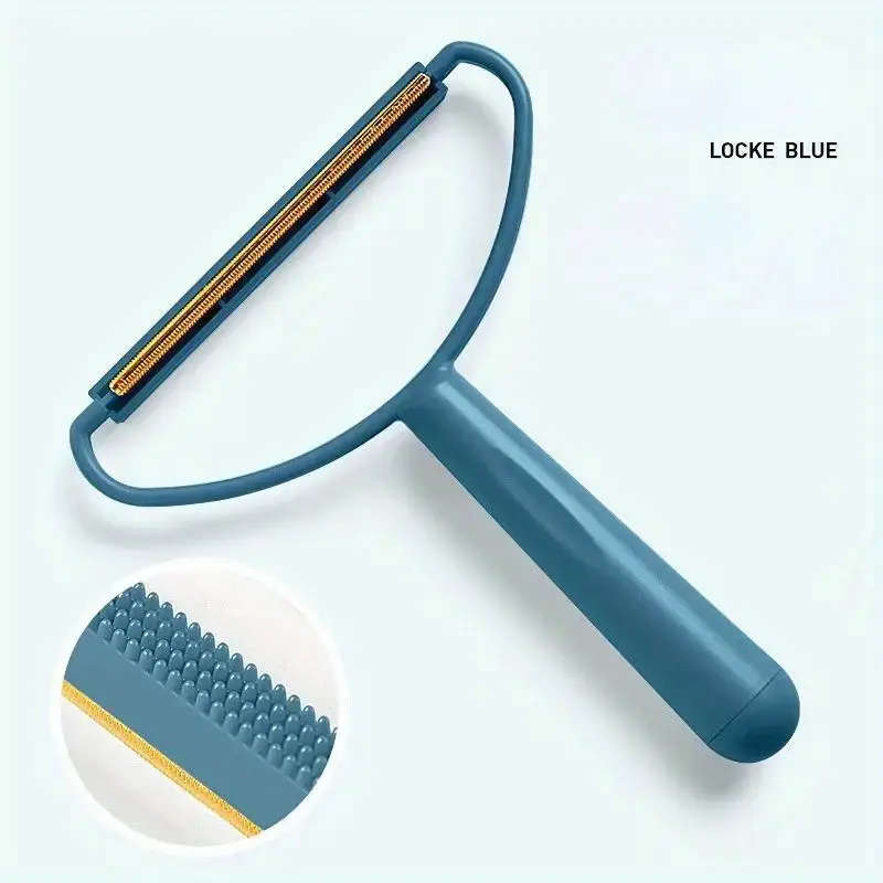 Dual-Sided Portable Lint Remover/Pet Hair Remover (Blue)