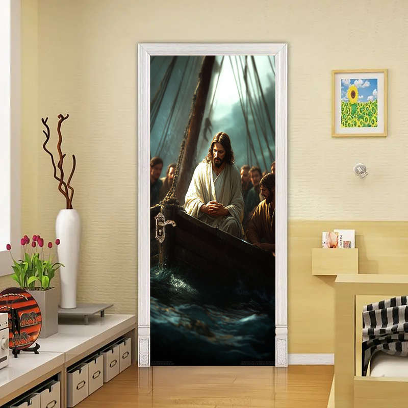 1pc 95.0x214.88cm Jesus Christian Themed Stickers