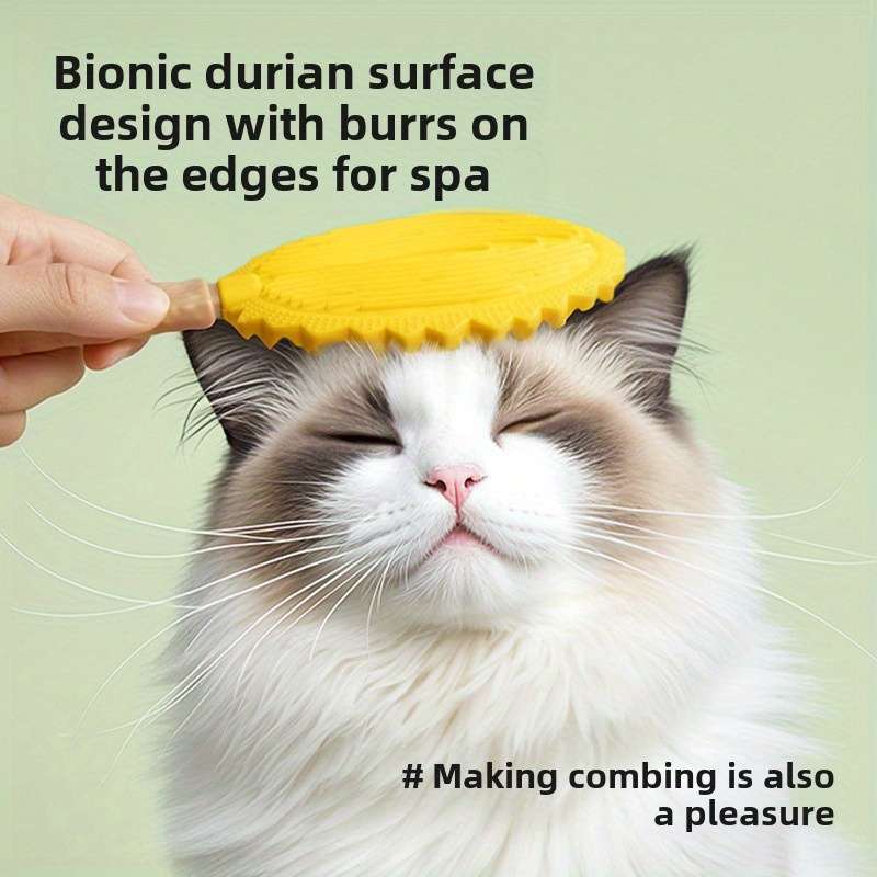 1pc Durian Massage Comb Green Add Cat Grass Spray Bottle 2.03 oz Pet Comb