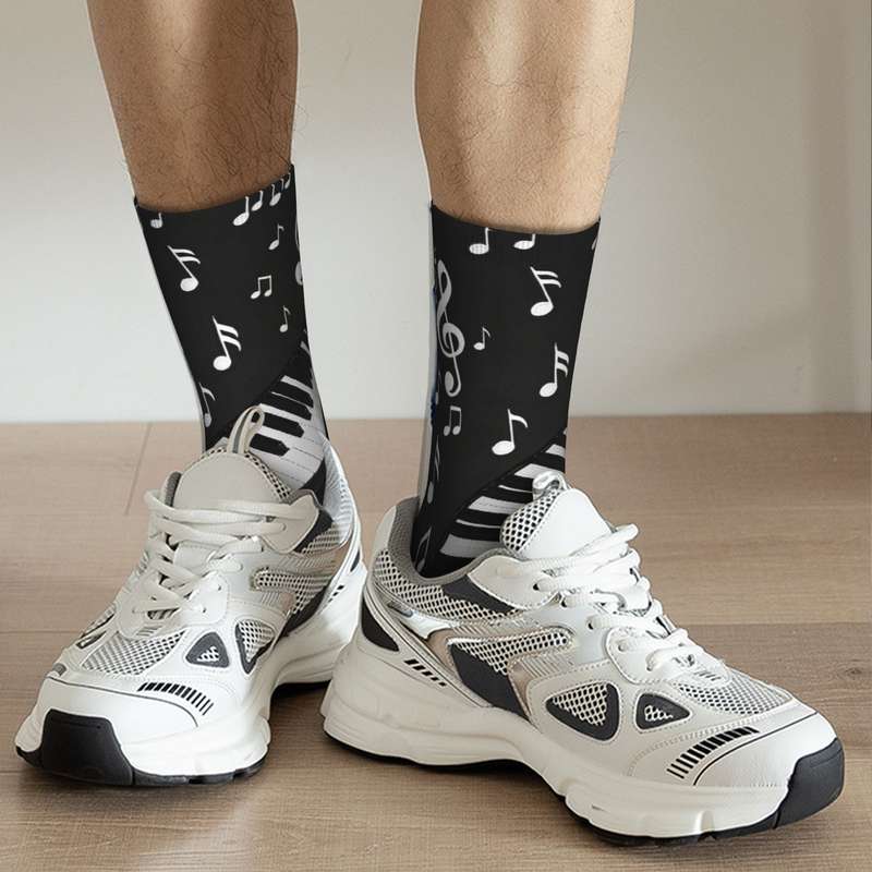 1 Pair Black One Size Socks