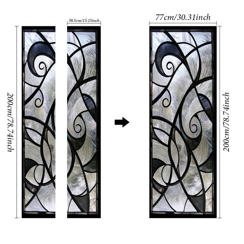 1Pc 76.96x199.9cm Door Window Sticker