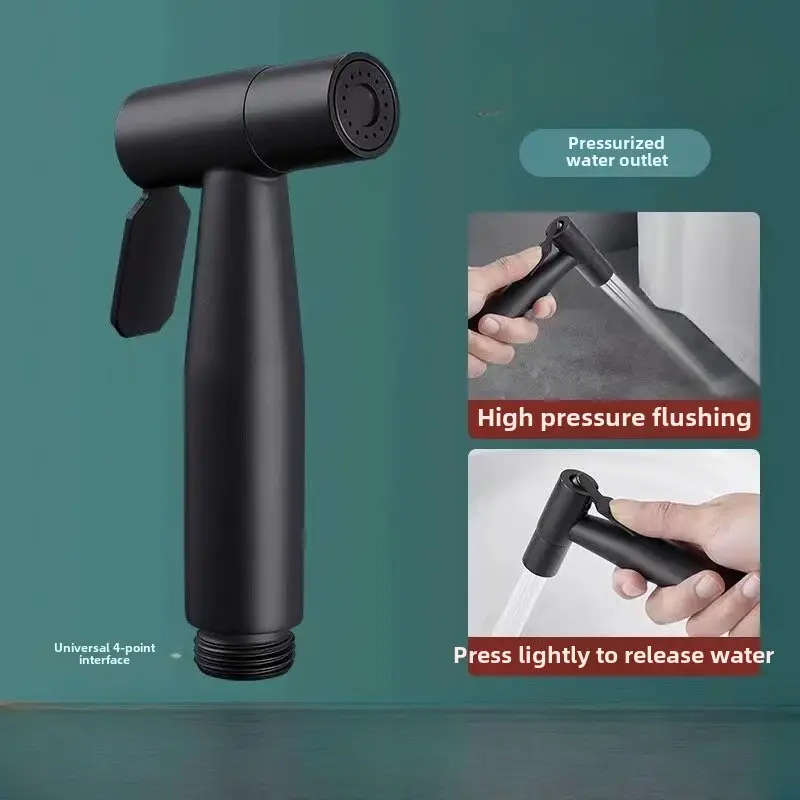 1pc Toilet Handheld Shower High Pressure 4-Mode Powerless Plastic Bathroom Faucet Color sent randoml