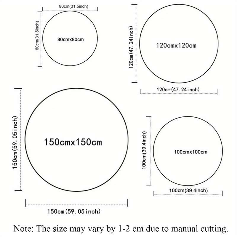 1Pc 47x47inch 120x120cm Floor Mat