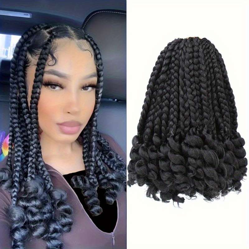 1Pc Black 25.4cm Fashion Design Wig