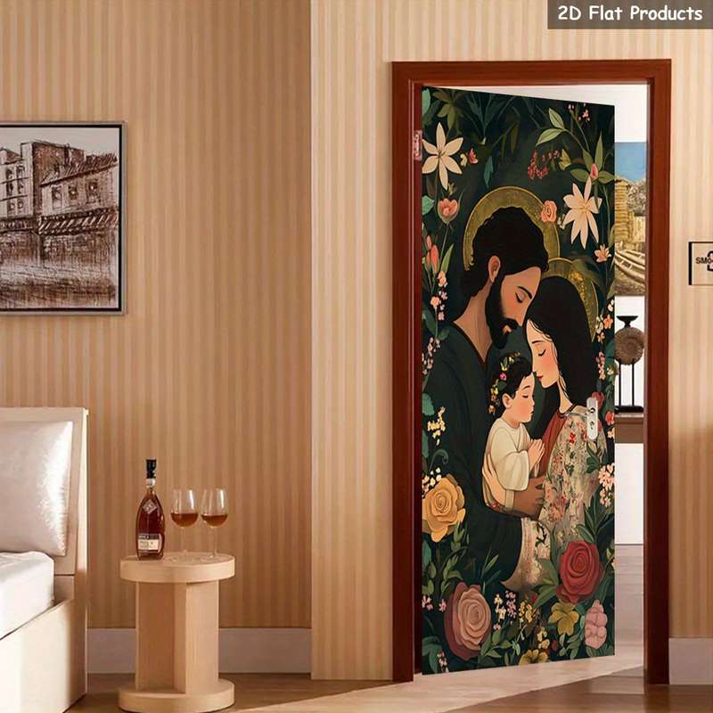 1pc 95.0x209.8cm Jesus Christian Themed Stickers