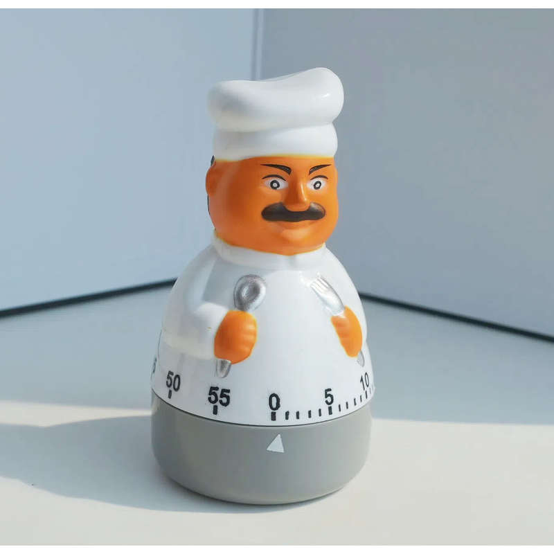 1pc Colorful Kitchen Timer Chef Timer Kitchen Timer Plastic Countdown Knife and Fork Chef Timer