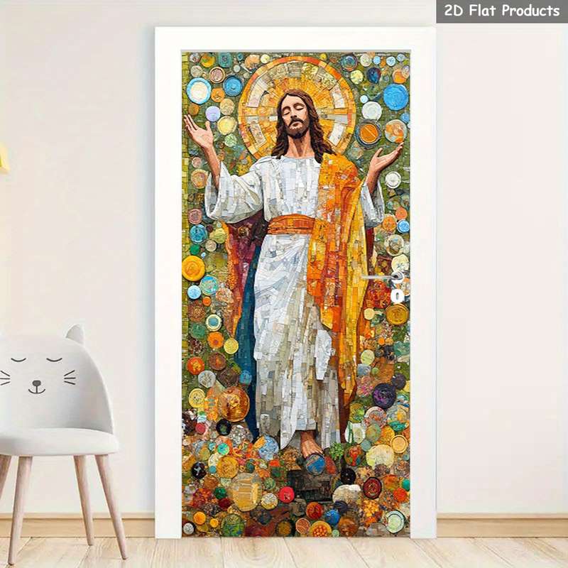 1pc 95.0x214.88cm Jesus Christian Themed Stickers