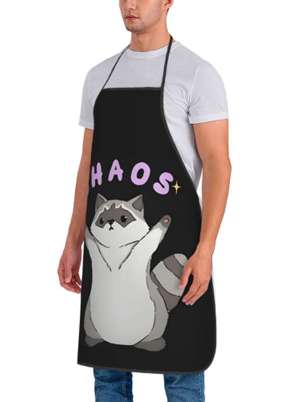 1pc Raccoon Chaos Creative Sdesign Kitchen Apron