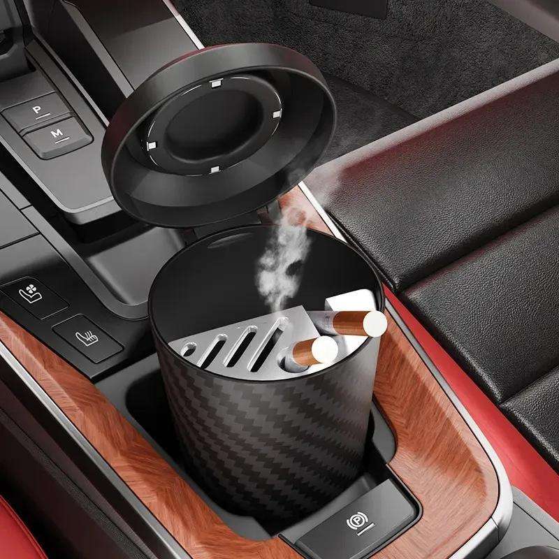 1pc Car Ashtray Portable Smokeless Car Ashtray Flame Retardant Cigarette Cup Container Cigar Ashtra