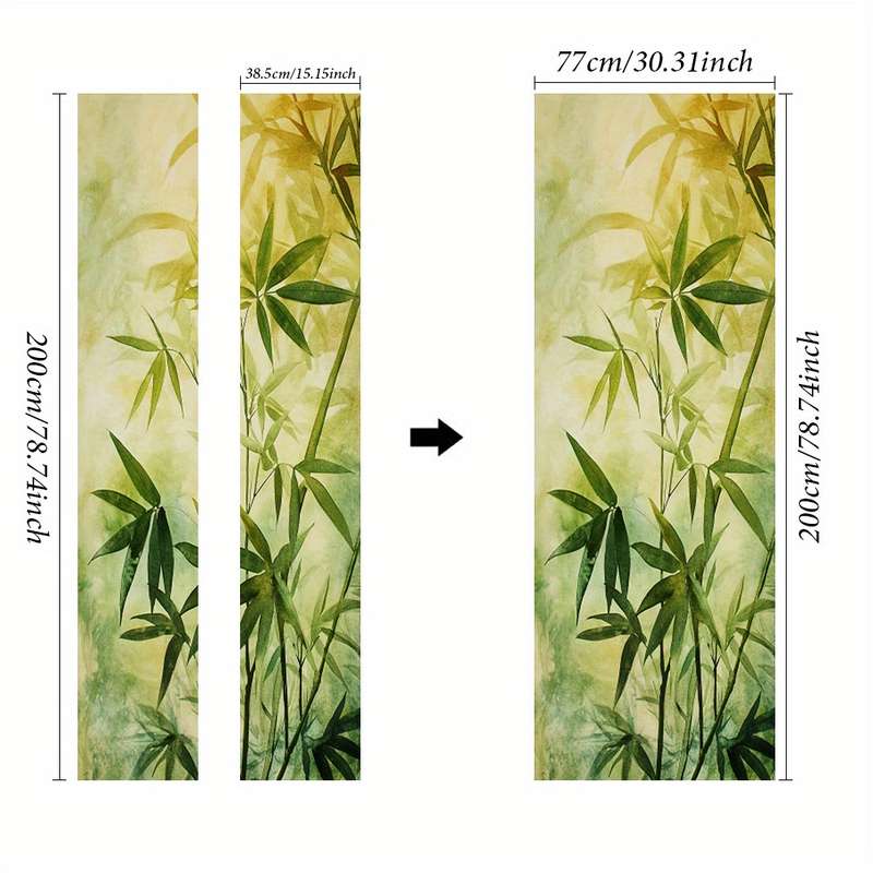 1Pc 76.96x199.9cm Door Window Sticker