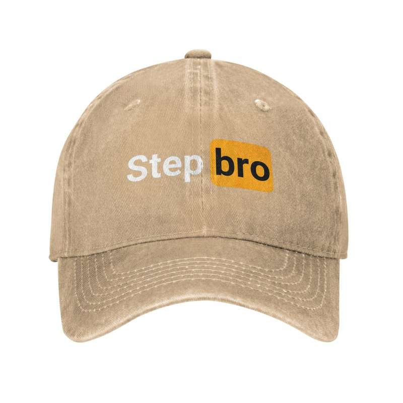 1pc  Step Bro Funny Novelty Baseball Cap Distressed Denim-Style Adjustable Snapback Ligh