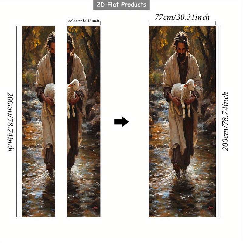 1pc 95.0x214.88cm Jesus Christian Themed Stickers