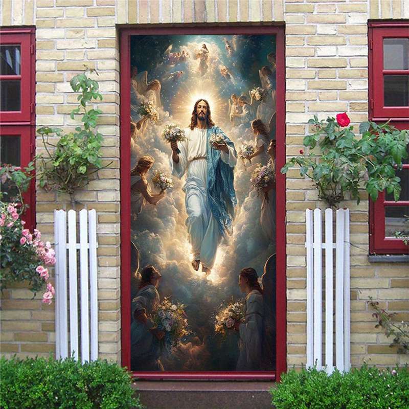 1pc 95.0x214.88cm Jesus Christian Themed Stickers