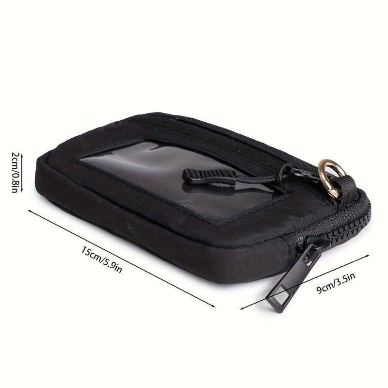 1pc Minimalist Everyday Women'S Wallet Made of Durable Nylon Multi-Functional Card Holder Keychai