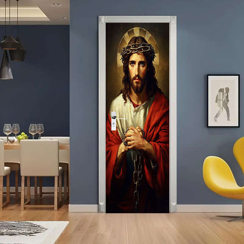 1pc 95.0x214.88cm Jesus Christian Themed Stickers