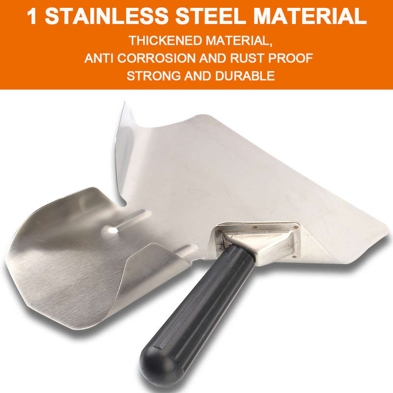 1pc Durable Stainless Steel Popcorn French Fries Serving Shovel Ergonomic Easy-Grip Kitche
