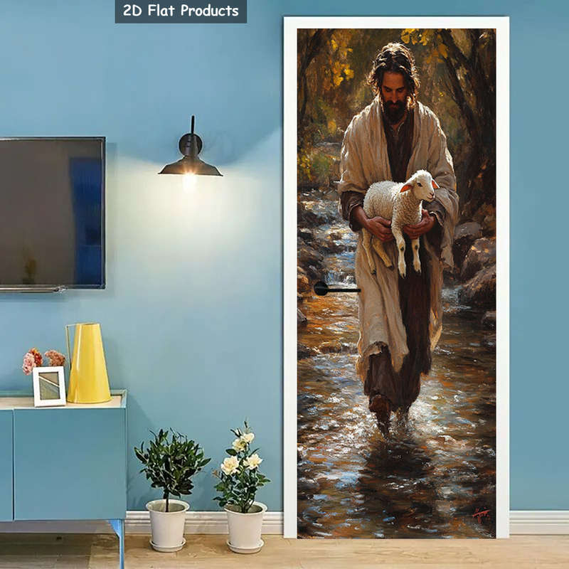 1pc 95.0x214.88cm Jesus Christian Themed Stickers