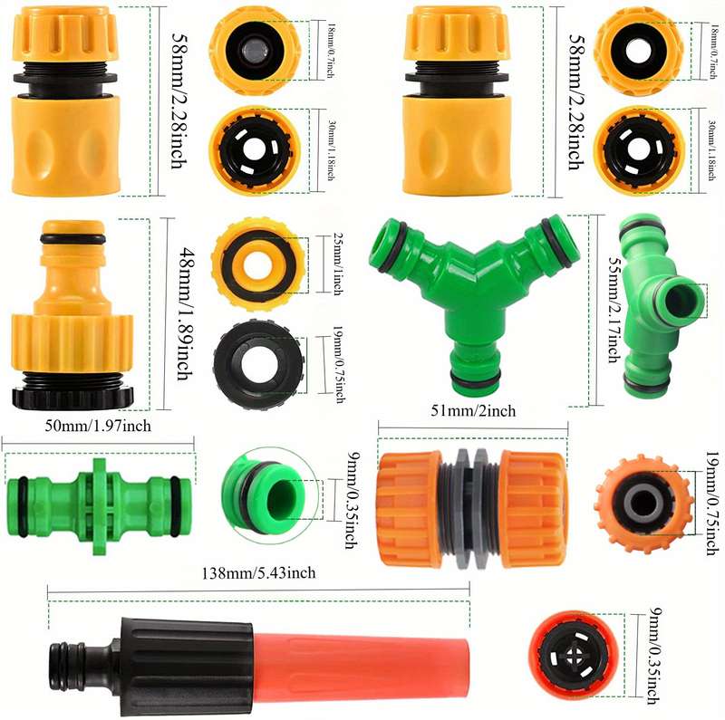 18Pcs Set Garden Hose Quick Connector Set
