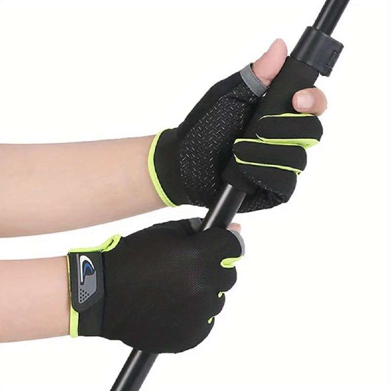 1 Pair Black Outdoor Sports Gloves