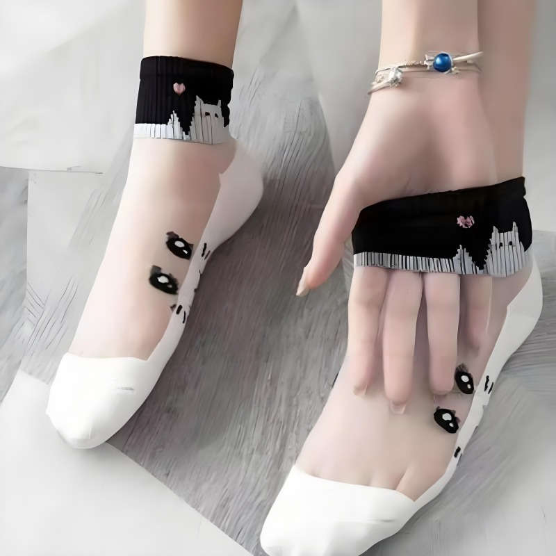 5 Pairs Mixed Color One Size High Elastic Socks