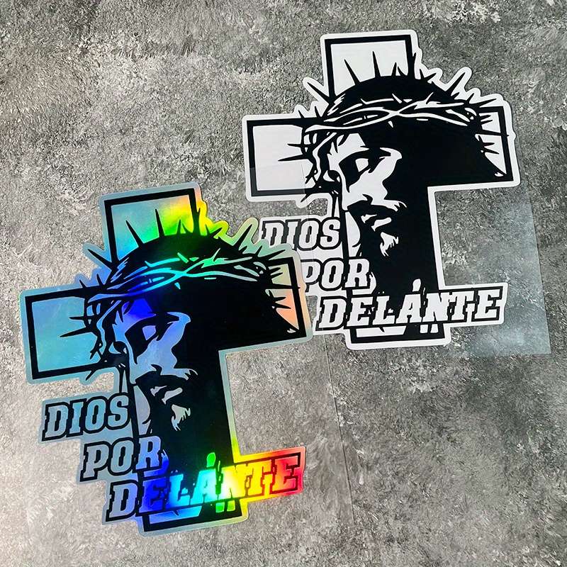 2PCS  Jesus Christian Themed Stickers