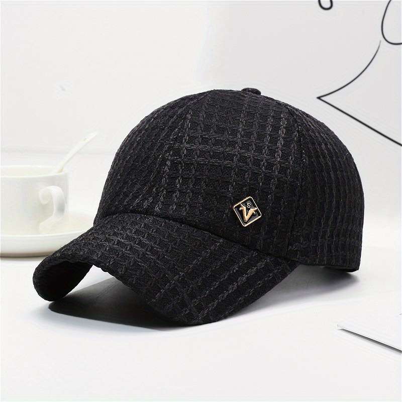 1pc Outdoor Adventures) Women's Vintage Plaid Baseball Cap Stylish Cotton Blend Sun Protection