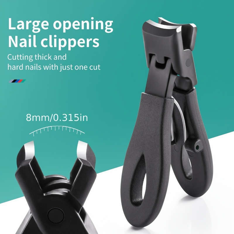 1pc Stainless Steel Nail Clipper for Thick  Hard Nails Large Opening Splash-Proof Design S