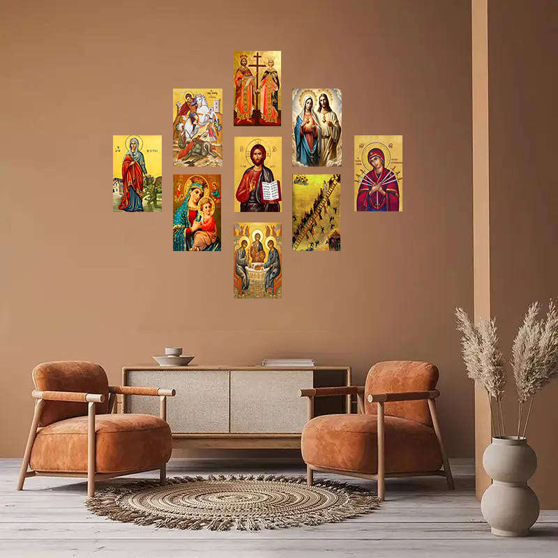 1pc 20.32x30.48cmx9pcs  A1 Jesus Christian Themed Stickers