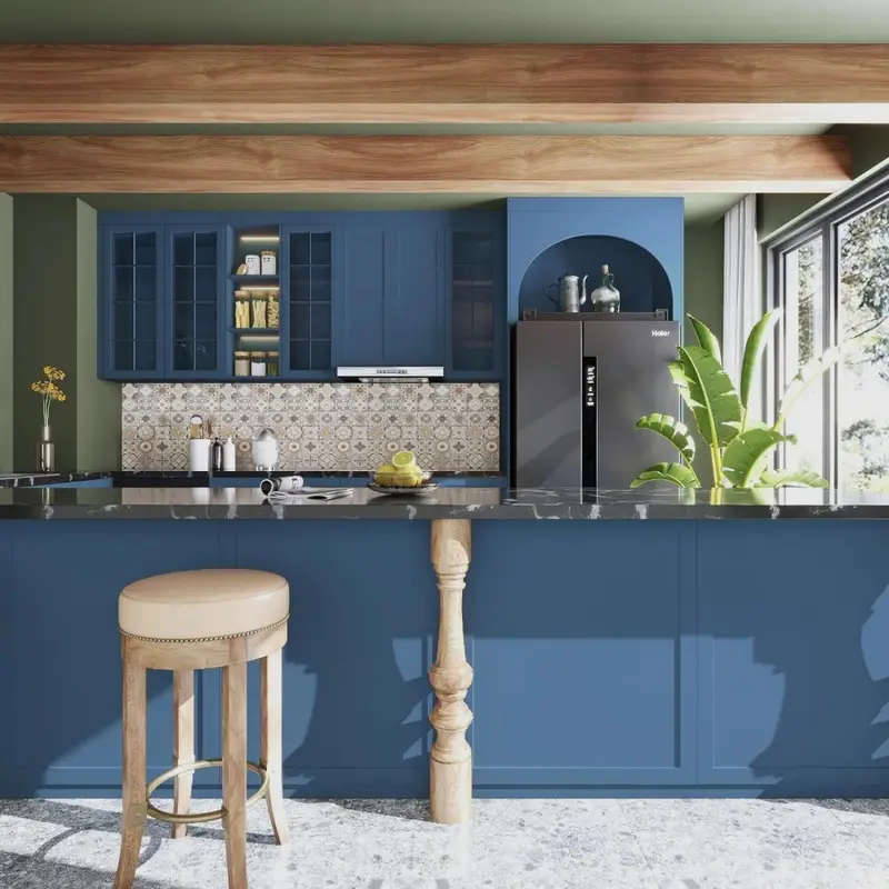 Peel And Stick Blue Wallpaper 40cm*3m