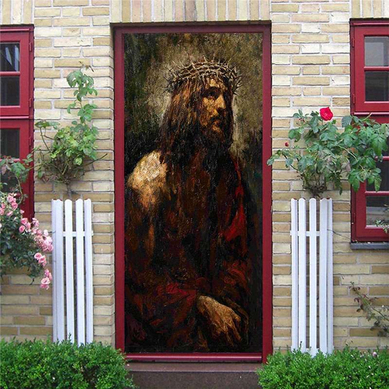 1pc 95.0x214.88cm Jesus Christian Themed Stickers