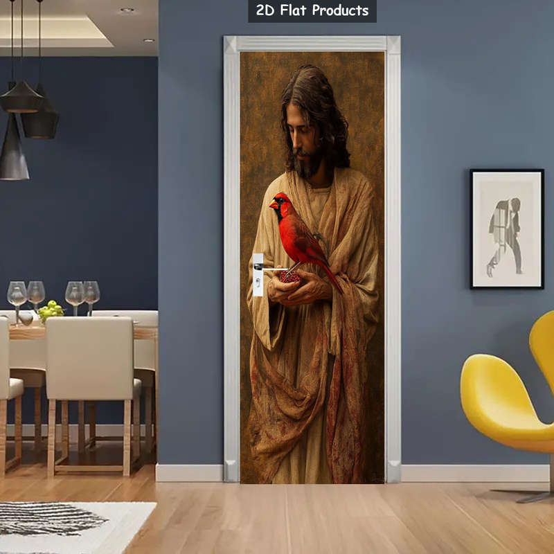 1pc 95.0x214.88cm Jesus Christian Themed Stickers