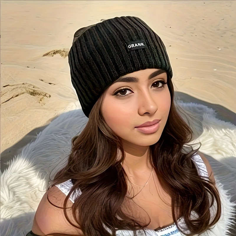 1pc Cozy Cotton Knit Beanie Hat for Women Warm and Stylish Winter Headwear Perfect Christmas