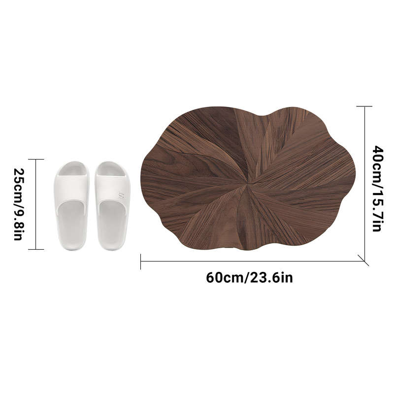 1Pc Khaki 50x80cm 19.69x31.5inch Floor Mat