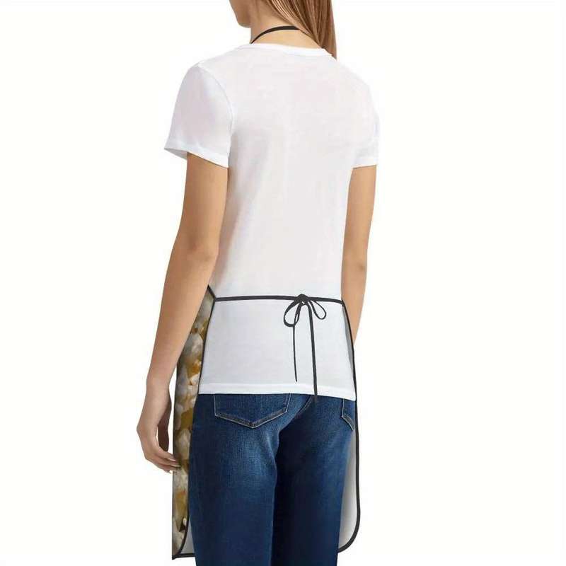 1pc Unisex Popcorn-Themed Apron "I'm a Popcorn Snack" Design Adjustable Strap Polyester Id