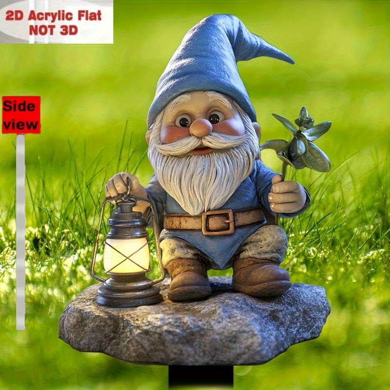 1pc 2D Flat  Printing  New Acrylic Material Garden Decoration Stake Suitable for Yards Garden
