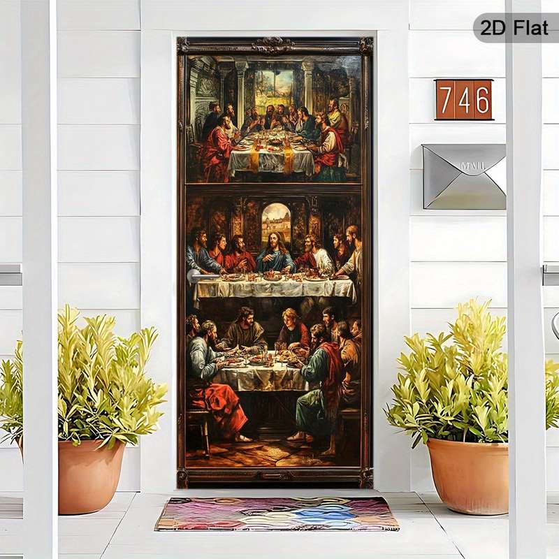 1pc 30.3x78.7 inches   77x200 cm   Jesus Christian Themed Stickers