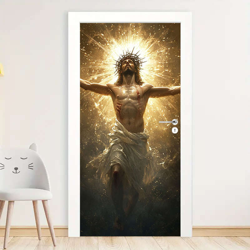1pc 95.0x214.88cm Jesus Christian Themed Stickers