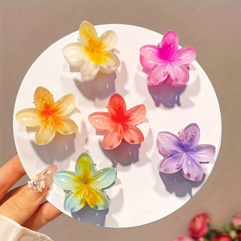 6Piece Gradient Flower Hairpin Set6Piece Gradient Flower Hairpin Set