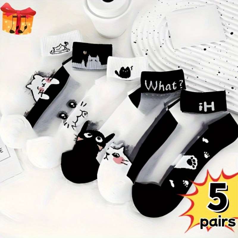 5 Pairs Mixed Color One Size High Elastic Socks