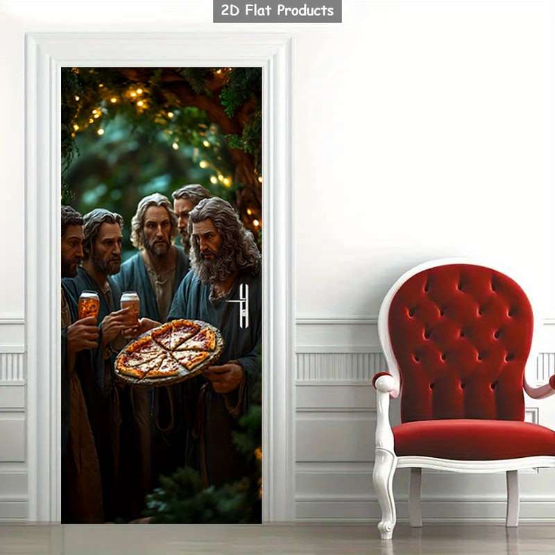 1pc 95.0x209.8cm Jesus Christian Themed Stickers