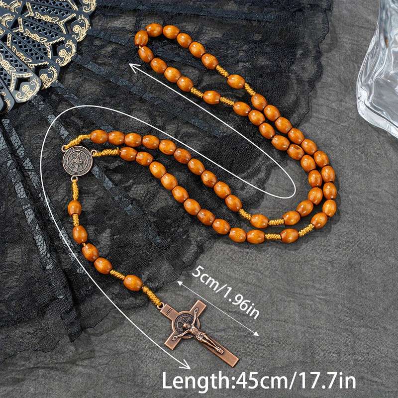 1 Piece Dark Coffee Color Jesus Theme Pendant