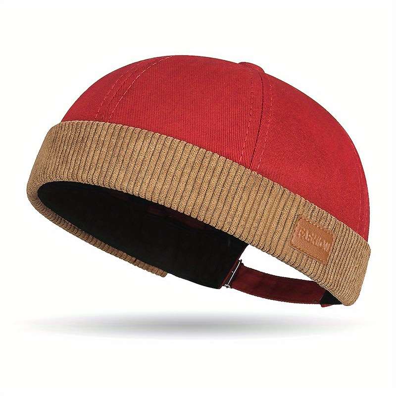 1pc Unisex Japanese Harajuku Style Color Block Cap Trendy Hipster Sailor Hat 100% Polyester Woven