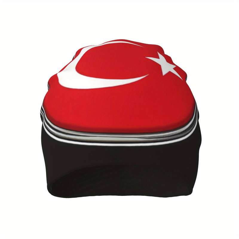 1pc Turkish Flag Print Skullies Beanies for Men and Women Stretchy Blend Street Style Knit