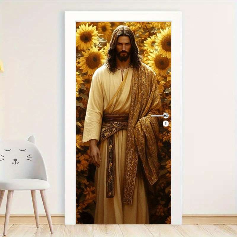 1pc 95.0x214.88cm Jesus Christian Themed Stickers