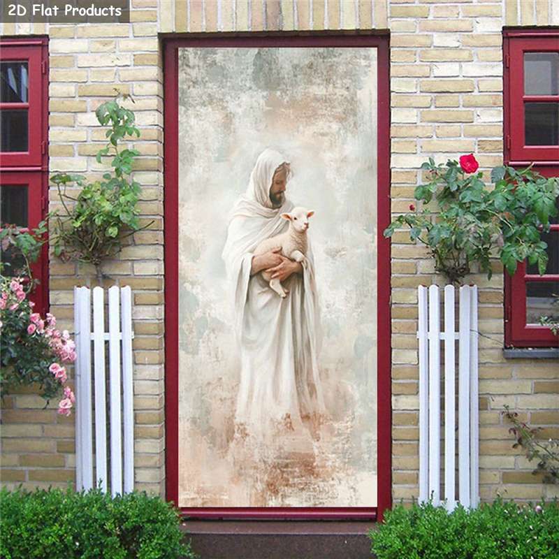 1pc 95.0x209.8cm Jesus Christian Themed Stickers
