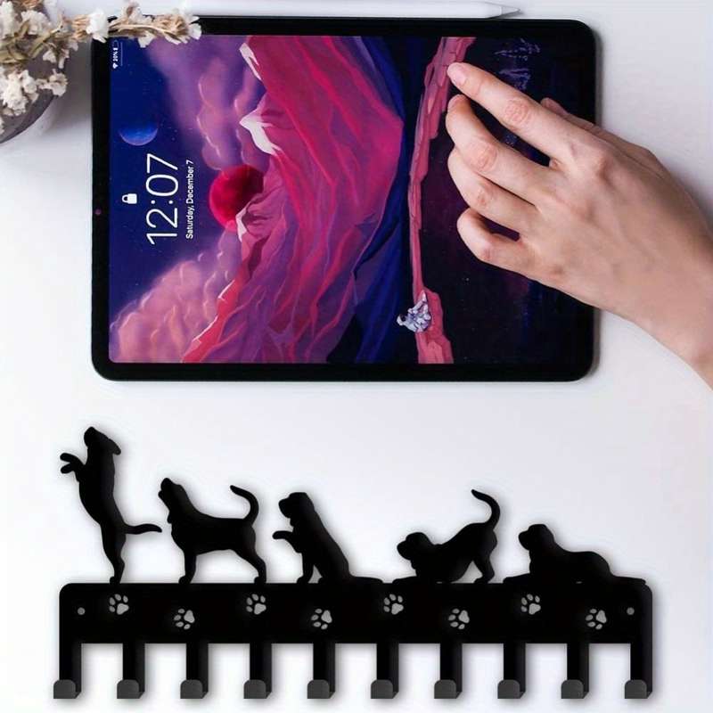DogCentric Metal Key Holder  AnimalCrafted Hook Stand. Versatile And Mobile ItS a Top Wall