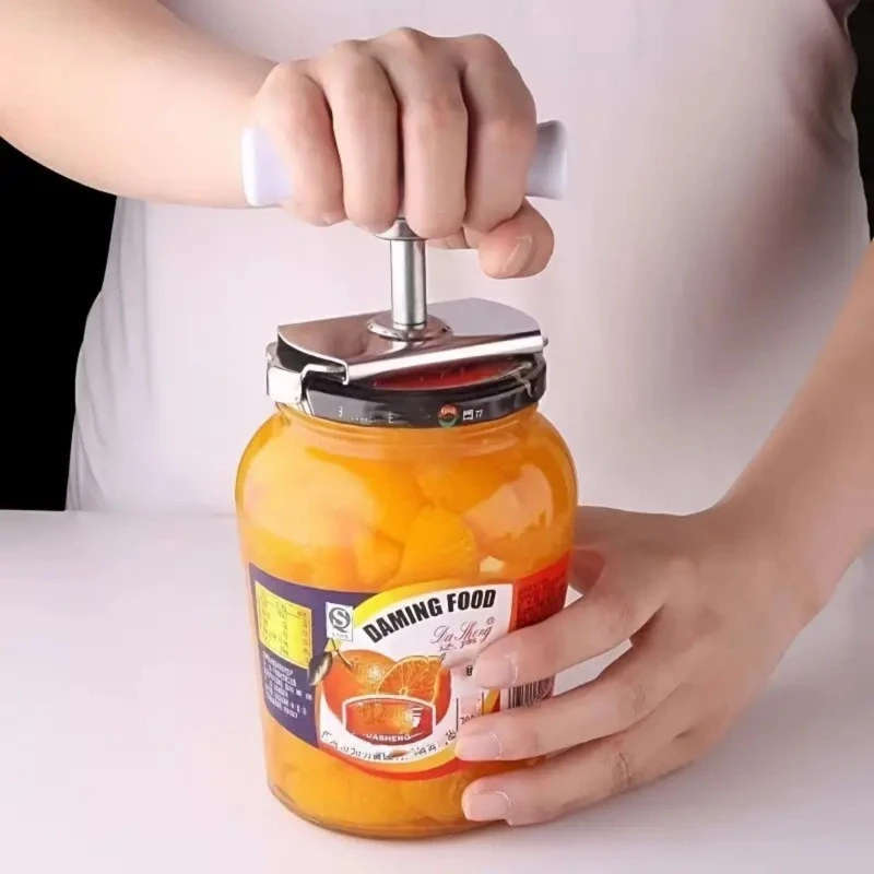 1Pc Stainless Steel Manual Torque Opener Multi Function Kitchen Can Lid Remover Portable Bottle Cap